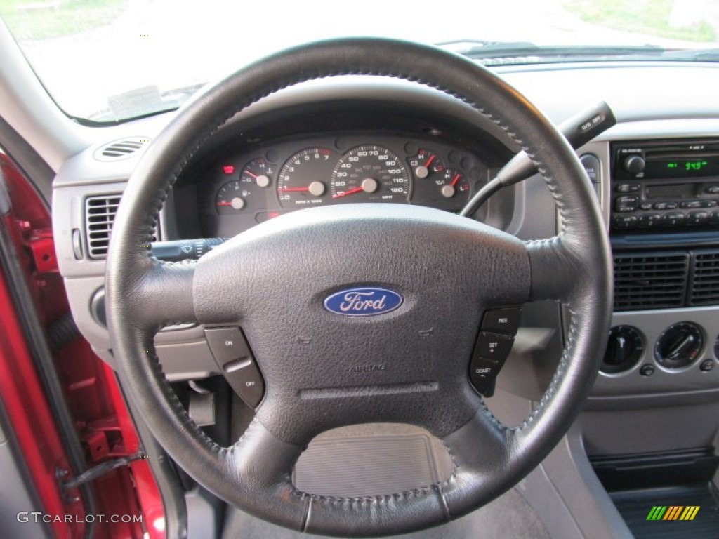 2003 Ford Explorer XLT 4x4 Midnight Gray Steering Wheel Photo #55330153