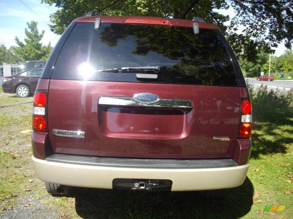 2007 Explorer Eddie Bauer 4x4 - Dark Cherry Metallic / Camel photo #5
