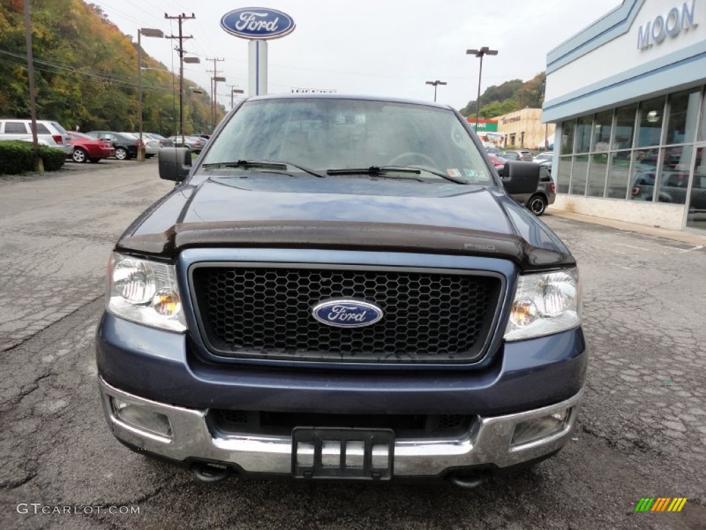 2005 F150 XLT SuperCrew 4x4 - Medium Wedgewood Blue Metallic / Tan photo #2