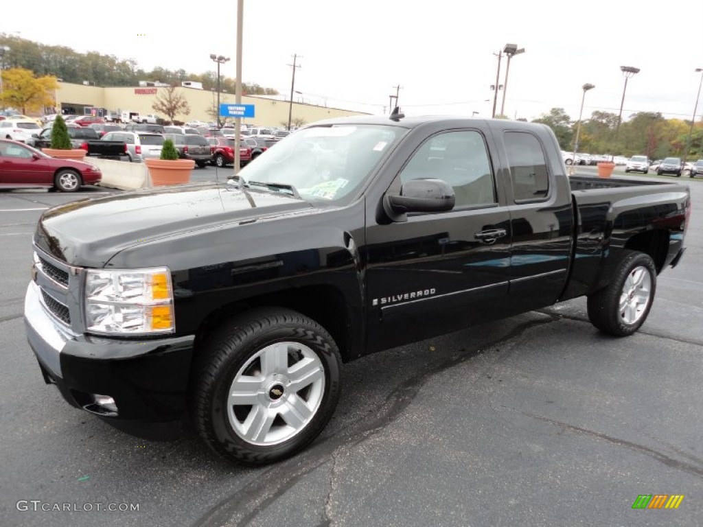 Black 2008 Chevrolet Silverado 1500 LT Extended Cab Exterior Photo #55330897