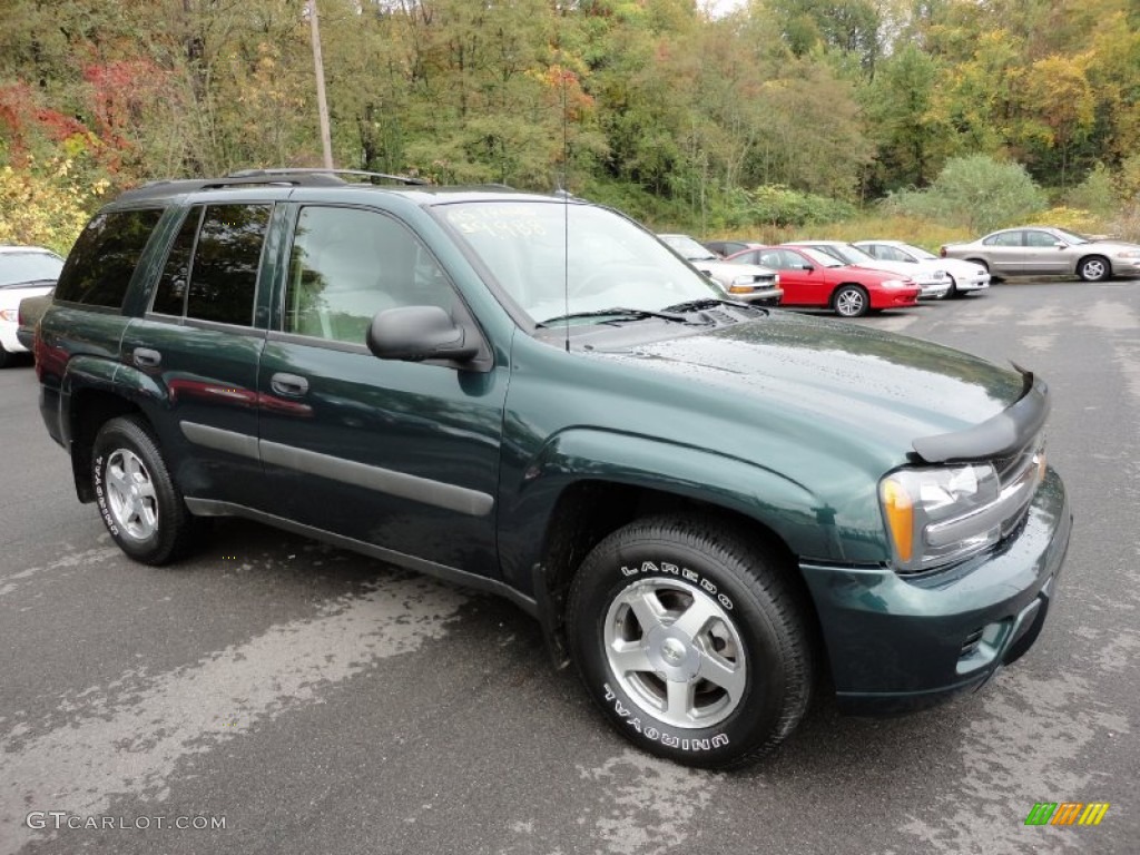 2005 TrailBlazer LS 4x4 - Emerald Jewel Green Metallic / Light Gray photo #1