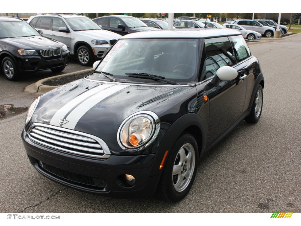 2008 Cooper Hardtop - Astro Black Metallic / Checkered Carbon Black/Black photo #1