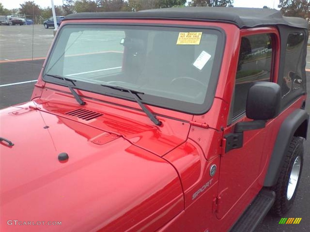 2006 Wrangler Sport 4x4 - Flame Red / Dark Slate Gray photo #19