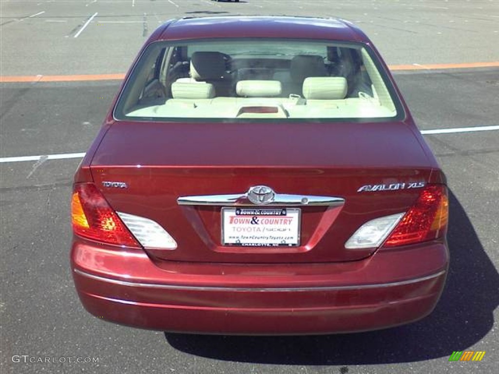 2002 Avalon XLS - Vintage Red Pearl / Taupe photo #4