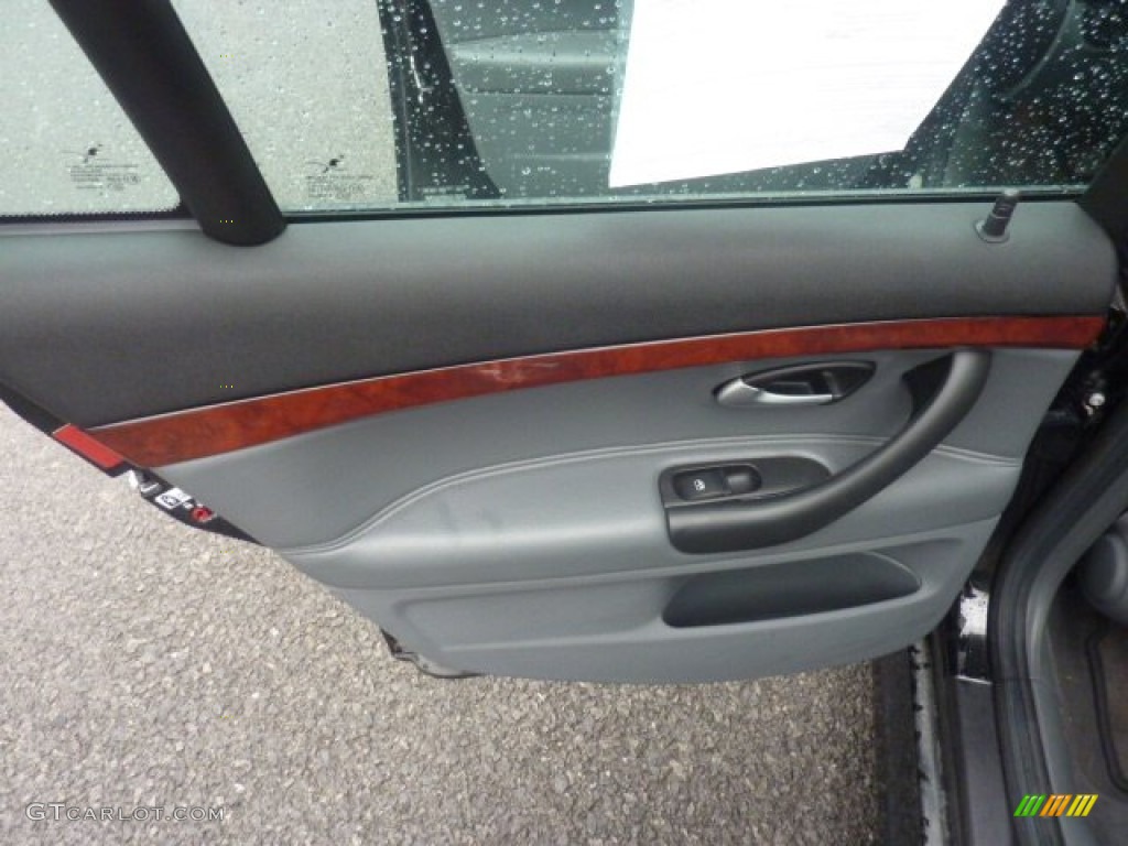 2007 Saab 9-3 2.0T Sport Sedan Gray Door Panel Photo #55333904