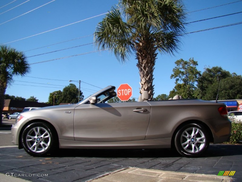 2008 1 Series 128i Convertible - Cashmere Silver Metallic / Savanna Beige photo #4