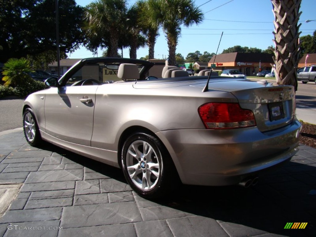 2008 1 Series 128i Convertible - Cashmere Silver Metallic / Savanna Beige photo #5