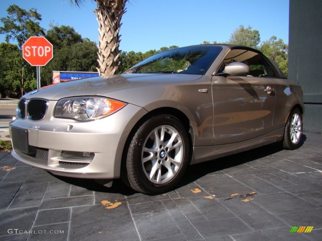 2008 1 Series 128i Convertible - Cashmere Silver Metallic / Savanna Beige photo #31