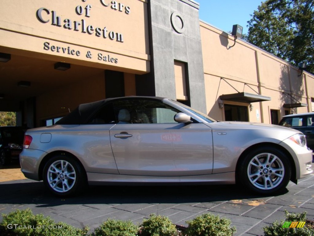 2008 1 Series 128i Convertible - Cashmere Silver Metallic / Savanna Beige photo #37