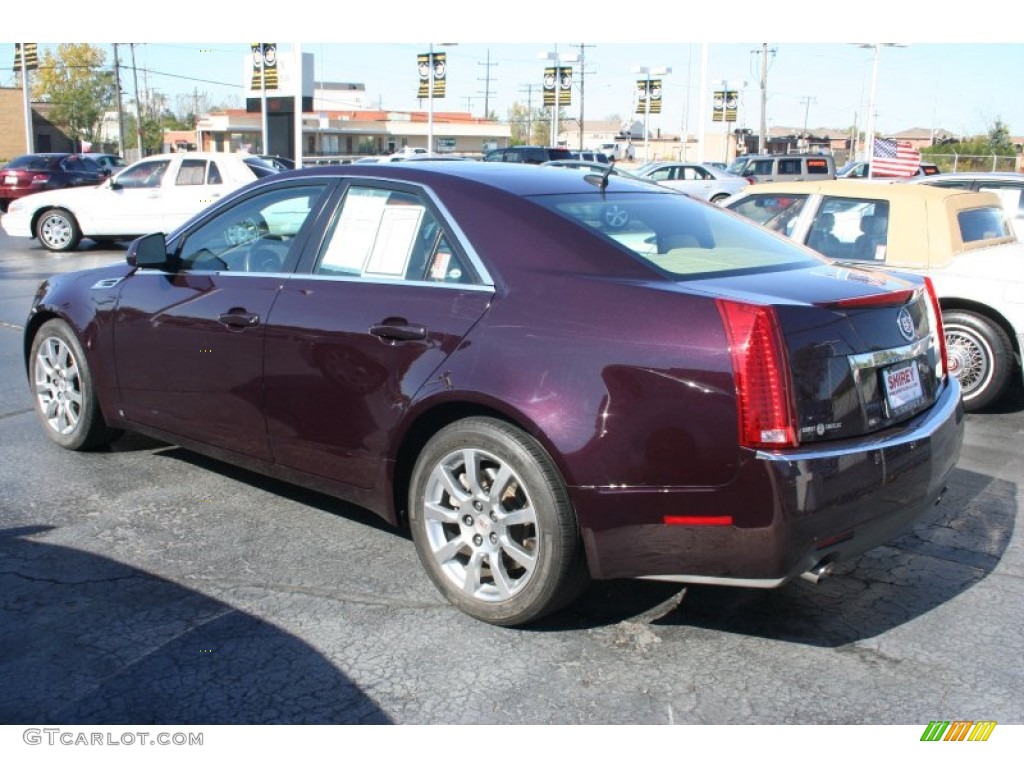 2008 CTS Sedan - Black Cherry / Cashmere/Cocoa photo #3