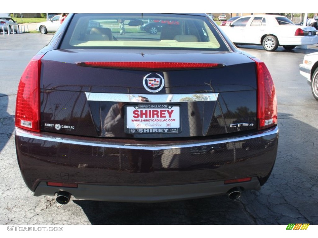 2008 CTS Sedan - Black Cherry / Cashmere/Cocoa photo #4