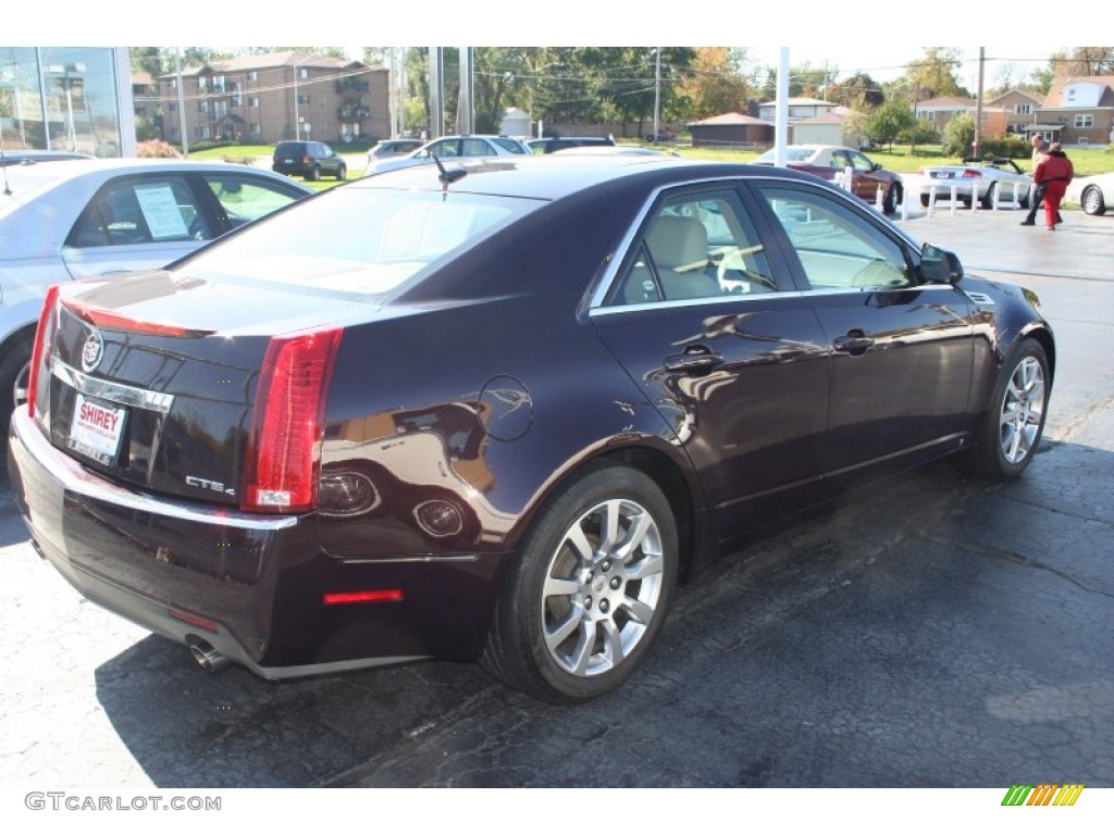 2008 CTS Sedan - Black Cherry / Cashmere/Cocoa photo #5