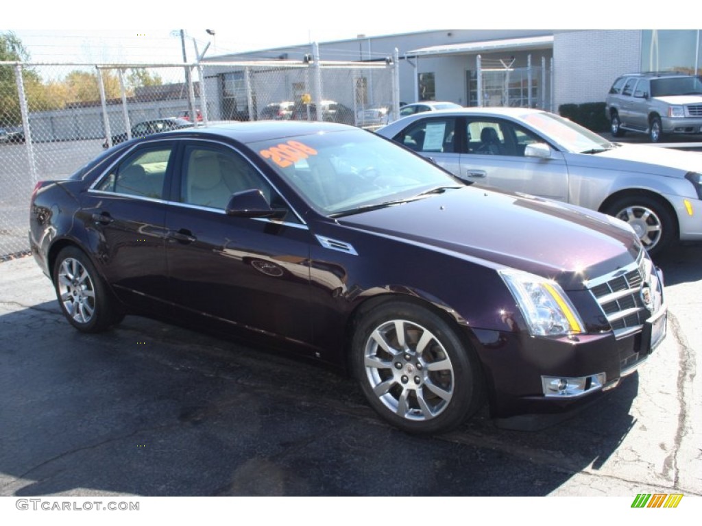 2008 CTS Sedan - Black Cherry / Cashmere/Cocoa photo #6