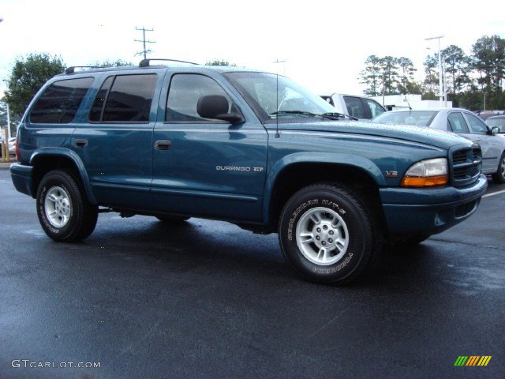 2000 Durango SLT 4x4 - Aquamarine Metallic / Mist Gray photo #2