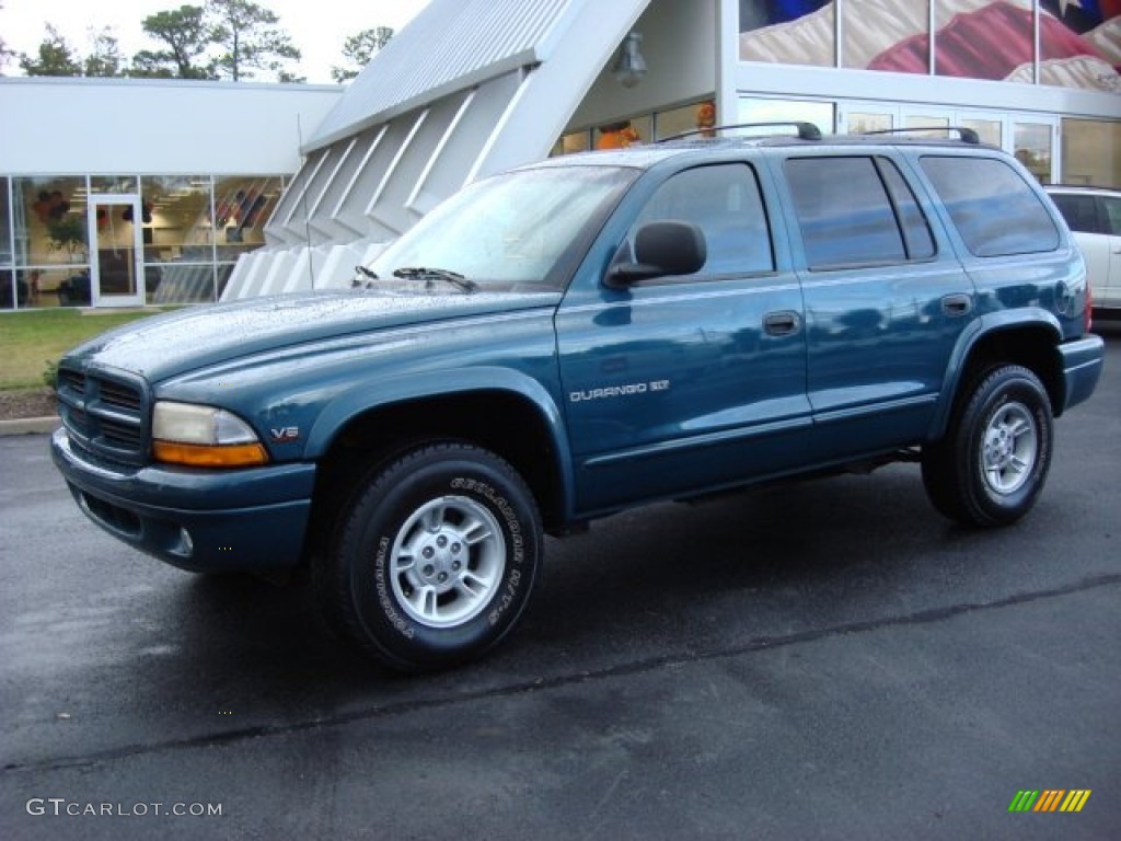 2000 Durango SLT 4x4 - Aquamarine Metallic / Mist Gray photo #6