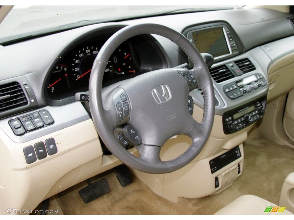 2009 Honda Odyssey Touring Ivory Dashboard Photo #55337486