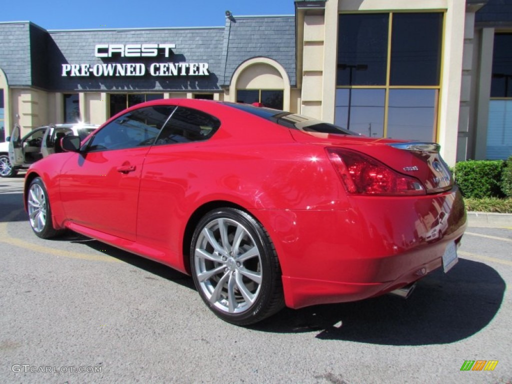 2008 G 37 S Sport Coupe - Vibrant Red / Graphite photo #2