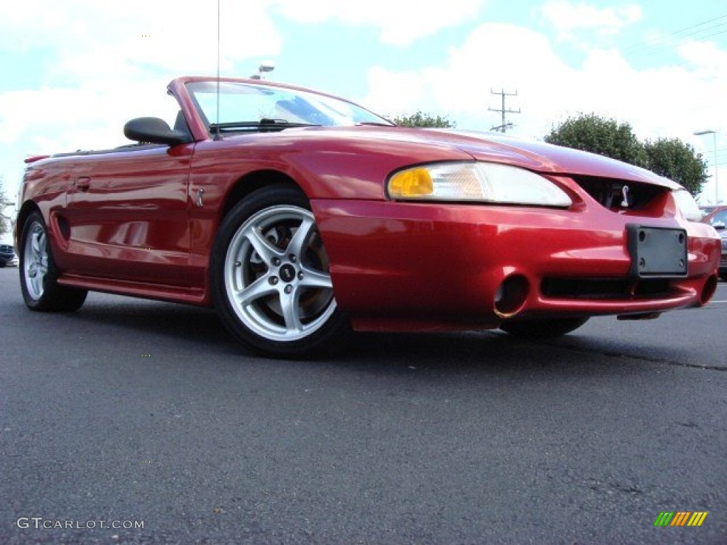 1998 Mustang SVT Cobra Convertible - Laser Red / Black photo #1