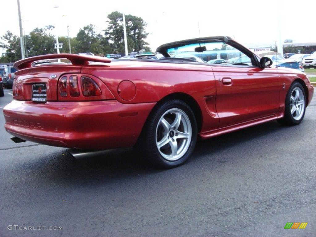 1998 Mustang SVT Cobra Convertible - Laser Red / Black photo #4