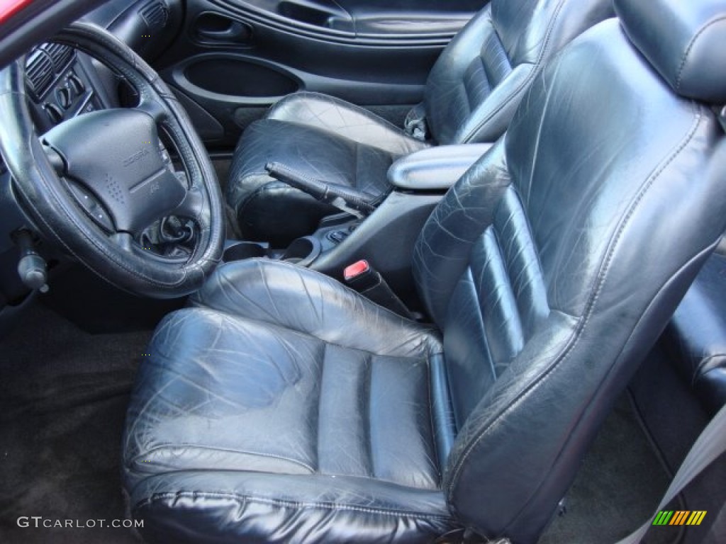 Black Interior 1998 Ford Mustang SVT Cobra Convertible Photo #55338575