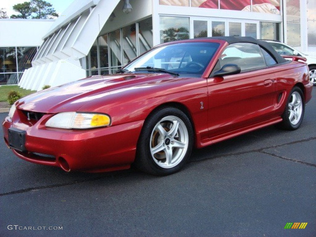 1998 Mustang SVT Cobra Convertible - Laser Red / Black photo #27