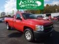 2008 Victory Red Chevrolet Silverado 1500 Work Truck Regular Cab 4x4  photo #1