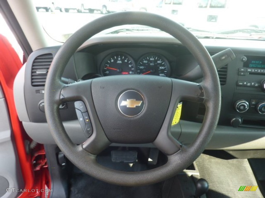 2008 Silverado 1500 Work Truck Regular Cab 4x4 - Victory Red / Light Titanium/Ebony Accents photo #15