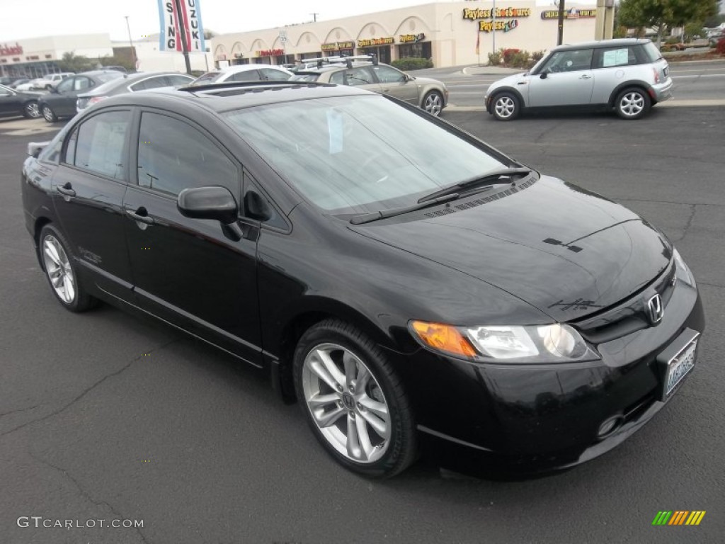 Nighthawk Black Pearl 2007 Honda Civic Si Sedan Exterior Photo #55341920