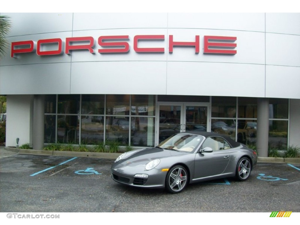 2012 911 Carrera S Cabriolet - Meteor Grey Metallic / Sand Beige photo #1