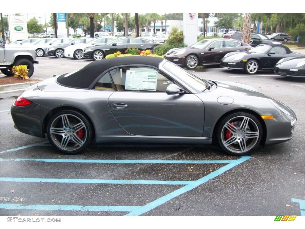 Meteor Grey Metallic 2012 Porsche 911 Carrera S Cabriolet Exterior Photo #55341932