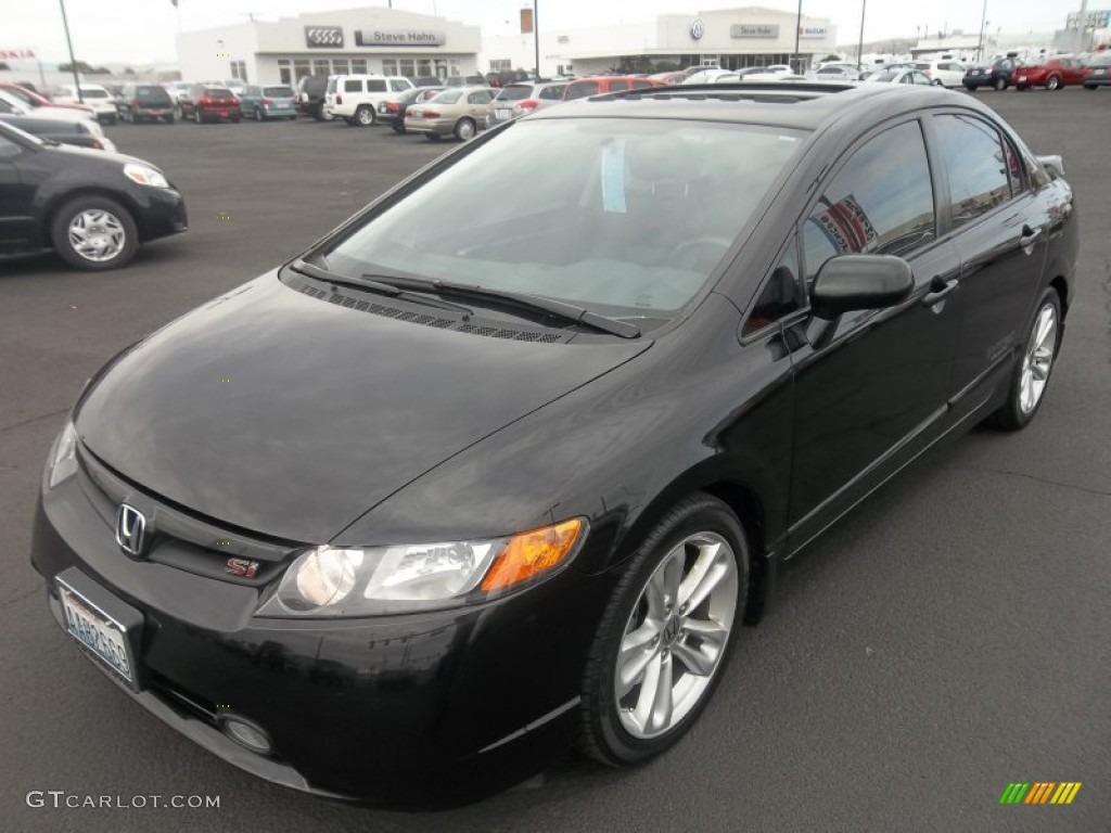 Nighthawk Black Pearl 2007 Honda Civic Si Sedan Exterior Photo #55341938