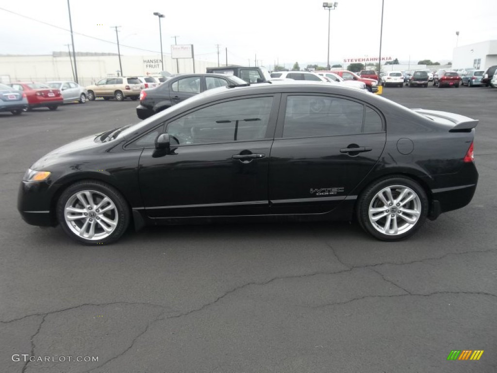 Nighthawk Black Pearl 2007 Honda Civic Si Sedan Exterior Photo #55341947
