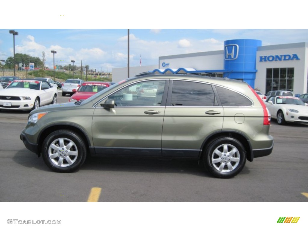 2009 CR-V EX-L - Green Tea Metallic / Ivory photo #2