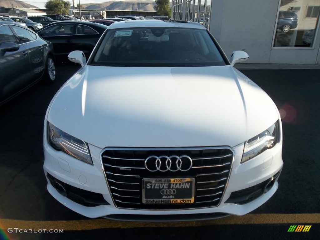 2012 A7 3.0T quattro Premium - Ibis White / Black photo #2