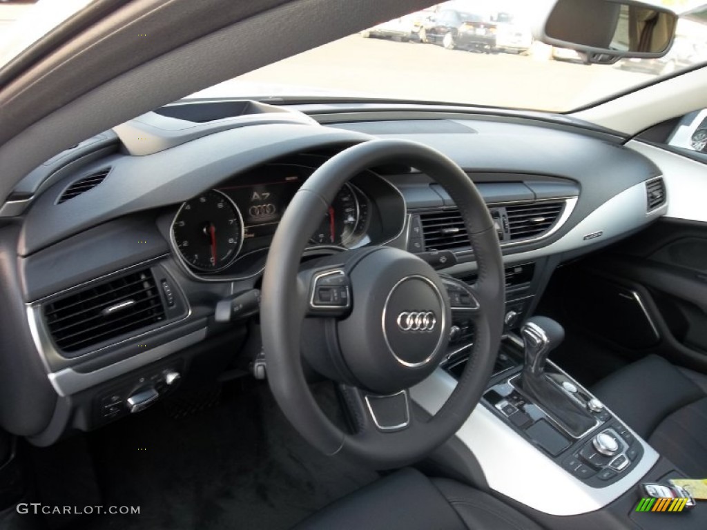 2012 Audi A7 3.0T quattro Premium Black Dashboard Photo #55342946