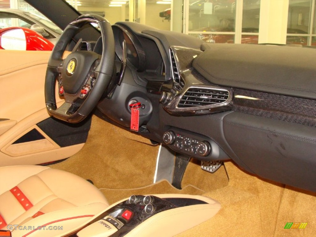 2010 Ferrari 458 Italia Beige Dashboard Photo #55344206