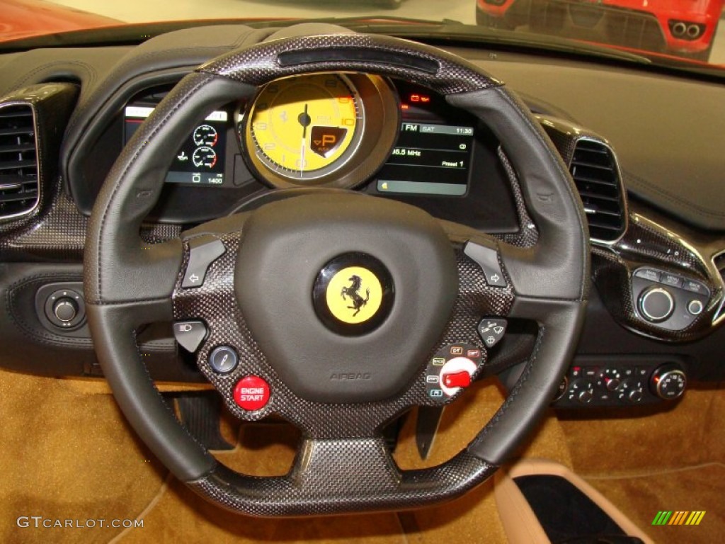 2010 Ferrari 458 Italia Beige Steering Wheel Photo #55344269