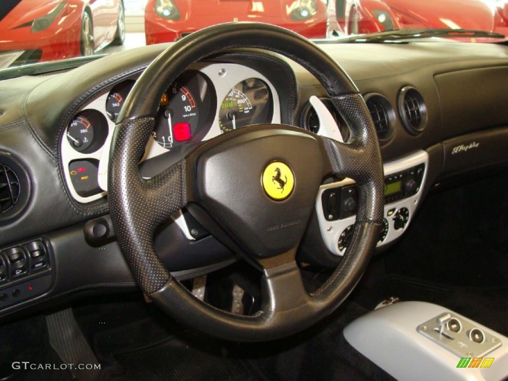 2001 Ferrari 360 Spider Black Steering Wheel Photo #55344545