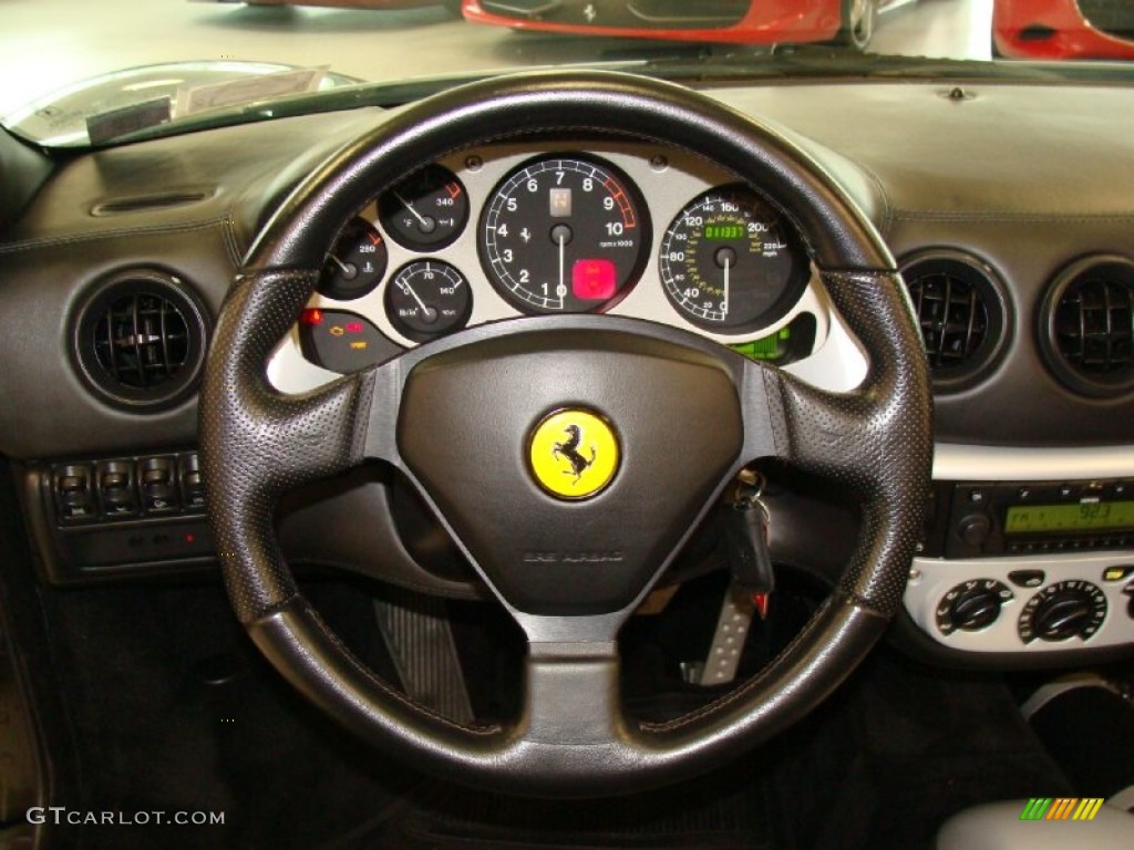 2001 Ferrari 360 Spider Black Steering Wheel Photo #55344554