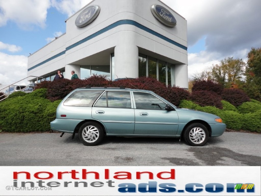 1999 Escort SE Wagon - Aquamarine Frost Metallic / Medium Graphite photo #1