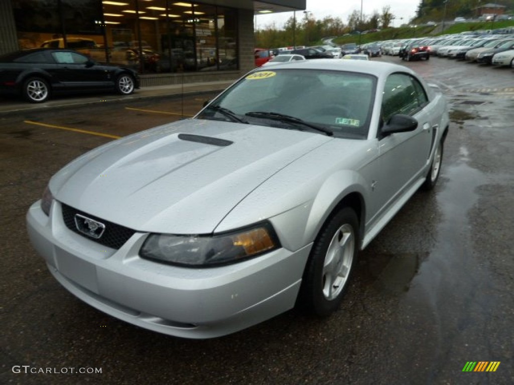 2001 Mustang V6 Coupe - Silver Metallic / Dark Charcoal photo #8