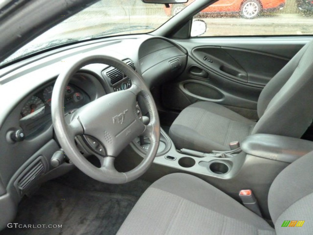 2001 Mustang V6 Coupe - Silver Metallic / Dark Charcoal photo #14