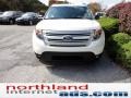 2012 White Suede Ford Explorer XLT 4WD  photo #3