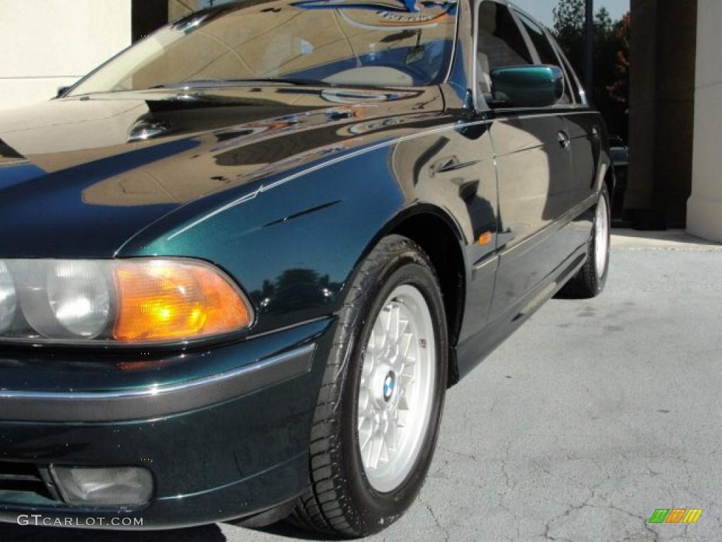 2000 5 Series 528i Sedan - Oxford Green Metallic / Sand photo #8