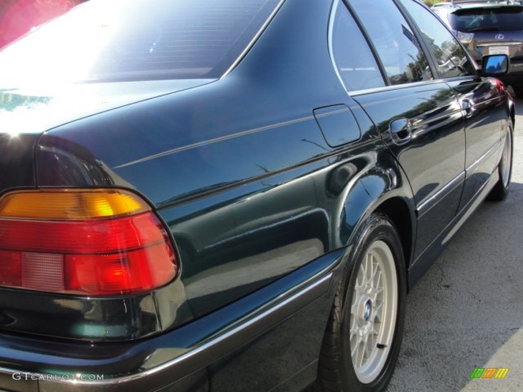 2000 5 Series 528i Sedan - Oxford Green Metallic / Sand photo #10