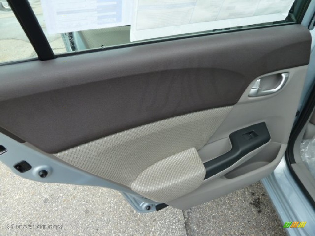2012 Honda Civic Hybrid Sedan Gray Door Panel Photo #55349606