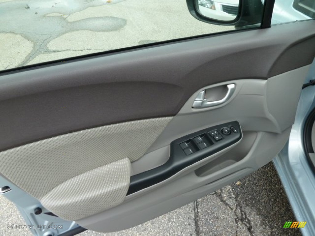 2012 Honda Civic Hybrid Sedan Gray Door Panel Photo #55349615