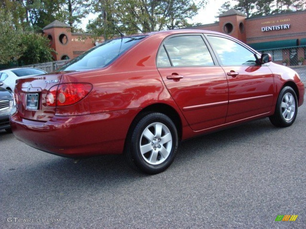 2006 Corolla LE - Impulse Red Pearl / Beige photo #4