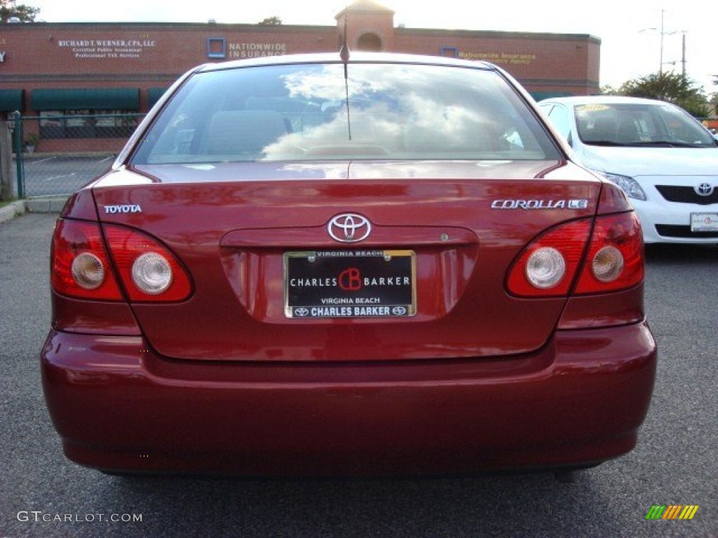 2006 Corolla LE - Impulse Red Pearl / Beige photo #5