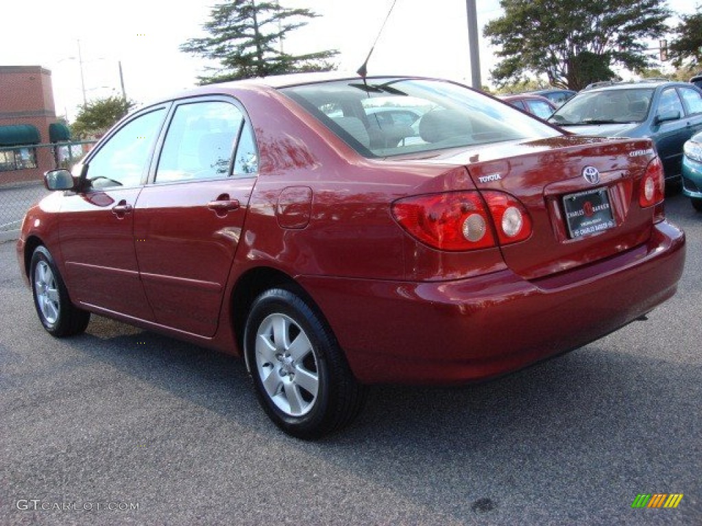 2006 Corolla LE - Impulse Red Pearl / Beige photo #6